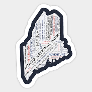 Maine's Coastal Beauty Sticker